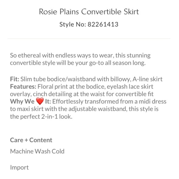 Free People Rosie Plains Convertible Skirt Maxi Dress Size Small NWT - Picture 4 of 12